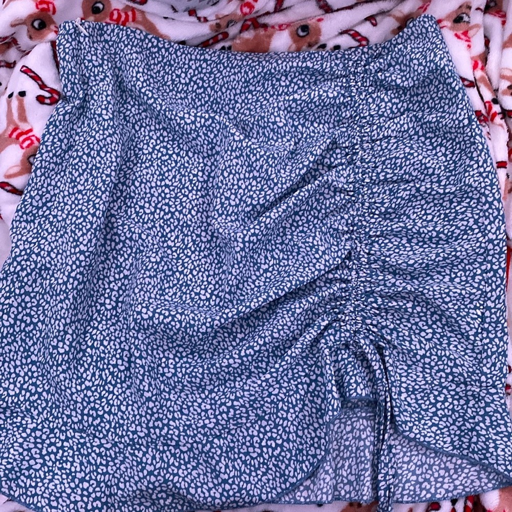 blue skirt